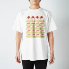 眉賀　太志の苺ショートケーキのTシャツ スタンダードTシャツ