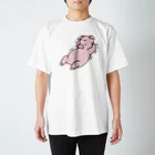 ichomaeの腹筋をするブタ（カラー） スタンダードTシャツ