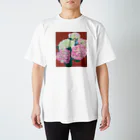 makiko-ekoyomiのピンクの紫陽花 Regular Fit T-Shirt