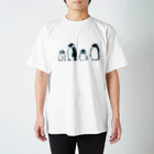 かわずやのぺんぎんのおやこ（線画） Regular Fit T-Shirt