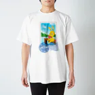 manaの納涼うさぎ切手風 Regular Fit T-Shirt