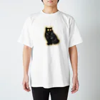 こどもはみがきの目以外も光る猫 スタンダードTシャツ