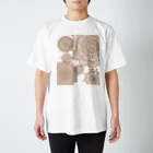 sandy-mのヴィンテージレース柄 セピア Regular Fit T-Shirt