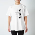 Rosa Mysticaのダリア＆ローズ monochrome Regular Fit T-Shirt