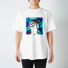 あおちゃぽこのぽこにゃんと花 Regular Fit T-Shirt