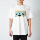 Teal Blue CoffeeのCOFFEE GIFT -Chocolate- YELLOW Ver. Regular Fit T-Shirt