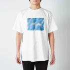 青のアートの赤い糸 Regular Fit T-Shirt