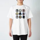 パグ PUG ぱぐ  OHMAI GALLERYのPUG-パグ-ぱぐ　ワンちゃんTシャツ-3 スタンダードTシャツ