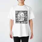 だぶるものおきの顔のやつふくろう ブラック スタンダードTシャツ