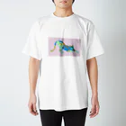 愉快なイラストグッズの猫のイラスト Regular Fit T-Shirt