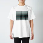 many many stripes.のボーダー水色 Regular Fit T-Shirt