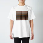 many many stripes.のボーダー水色ピンク スタンダードTシャツ