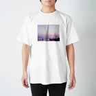 ciel08145の夕暮れの海岸 Regular Fit T-Shirt