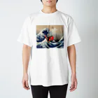 Shu-s ArtworksのThe Great Wave off Kanagawa(KABUKI-MONO) Regular Fit T-Shirt