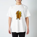 なで肩うさぎの美香堂のプテラノドンと黄色いネコ Regular Fit T-Shirt