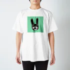 usa100の癖うさぎグリーン Regular Fit T-Shirt