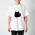 ねこちやのてとしっぽつきくろねこちTee スタンダードTシャツ