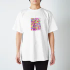 camel-のドット絵スリスリ君マスク Regular Fit T-Shirt