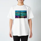 Junie貼り絵グッズのニューカレドニアのサンゴ礁 Regular Fit T-Shirt