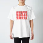 パスタが食べたい人専用のお店のred square 50% transparent スタンダードTシャツ