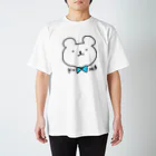 A☆SHoPのくまTシャツ(水色リボン) Regular Fit T-Shirt