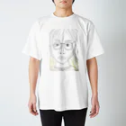 チームぎゅうぎゅうハンバーグのチャリ通の似顔絵 スタンダードTシャツ