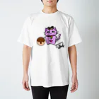 きっとこれが帯刀(仮)のたこ焼き持ったねこ Tシャツ デカバージョン スタンダードTシャツ