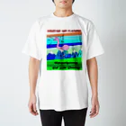 papapamaのフラミンゴと山 スタンダードTシャツ
