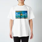 ジルトチッチのデザインボックスのクレコちゃんのウミガメと過ごす夏の一日 Regular Fit T-Shirt