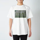 砂ずりの雨と白い紫陽花 Regular Fit T-Shirt