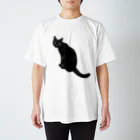 猫とやっし～ぃのアレコレの振り向く黒猫 スタンダードTシャツ