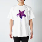 猫尾堂の溶け星紫（Large Regular Fit T-Shirt