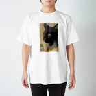 昨日見たゆめ。の黒猫 Regular Fit T-Shirt