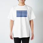 ツレヅレ草のブルーストライプのコード Regular Fit T-Shirt