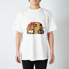 きゃぴばら倶楽部のきゃぴばら女子部ゆるねこ【よしよし】 スタンダードTシャツ