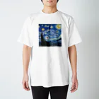 ノザキ-Nozakiの名画を楽しむてんとう虫〜渦を巻く絵画〜 Regular Fit T-Shirt