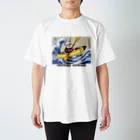 あのネコ、今度はの富嶽三十六景 神奈川沖浪裏／葛飾北斎 Regular Fit T-Shirt