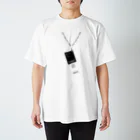 ねこハンド🐾のTICKET TO THE WORLD WITHOUT COVID-19 (WHITE) Regular Fit T-Shirt