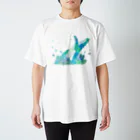 Sulﾐ☆(するみ)/Sul latoの水晶から飛び出した鯨【青】 Regular Fit T-Shirt