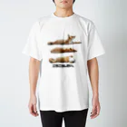 自然と人をつなぐ写真家　渡邉智之のごろごろしたい縦並びのきつね Regular Fit T-Shirt