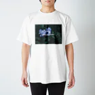 ぴぴぴ わーくすの青いお花のTシャツ Regular Fit T-Shirt