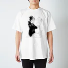 uncia graphic shopの猫と女の子(線画) Regular Fit T-Shirt