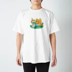 田中チズコのクリームソーダたぬきくんTシャツ スタンダードTシャツ