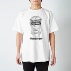 YUICHI design shopのハンバーガーねこ_背景色なし Regular Fit T-Shirt