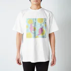 でぃの²(にじょう) ショップのレモンソーダ×古生物 Regular Fit T-Shirt