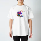 AYUYAの"大きく笑おう!!!"ゆるかわ宇宙人 Regular Fit T-Shirt