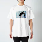 葵い空よりのシャッチーの宇宙遊泳 Regular Fit T-Shirt