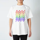 イチミクロン。のギザギザレインボー　＃PRIDE スタンダードTシャツ