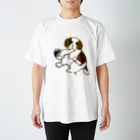 いきものや のの(本館)ののしかかるセントバーナード Regular Fit T-Shirt