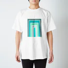 みつあみちゃんとなかまたちの青の扉 Regular Fit T-Shirt